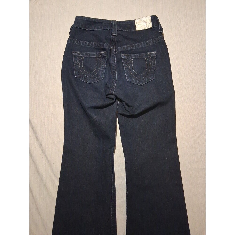 True Religion Jeans Farrah Flare Cut Stretchy Womens Size 27x32 Black - Picture 6 of 6